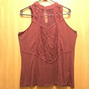 Sleeveless lace top